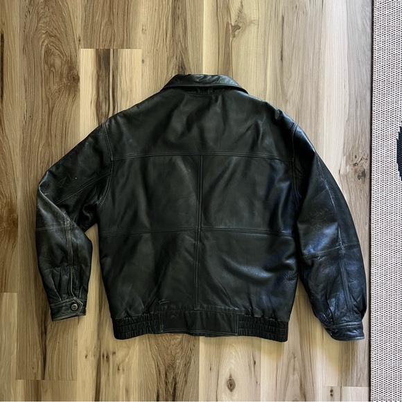 FINAL SALE Vintage Genuine Leather Black Jacket - Picture 6 of 16